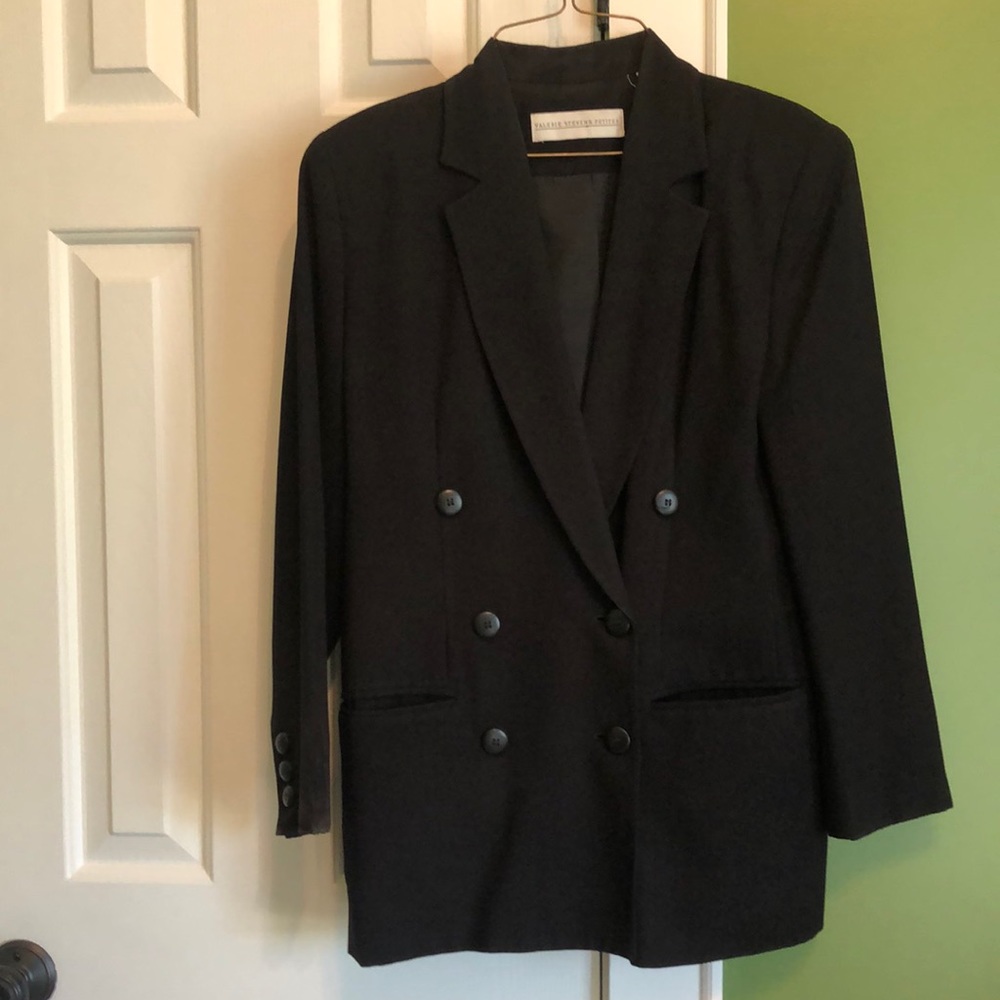 Black double breasted blazer